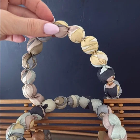 Cult Gaia Bamboo Ark Bag with Multicolor Scarf - Picture 5 of 7